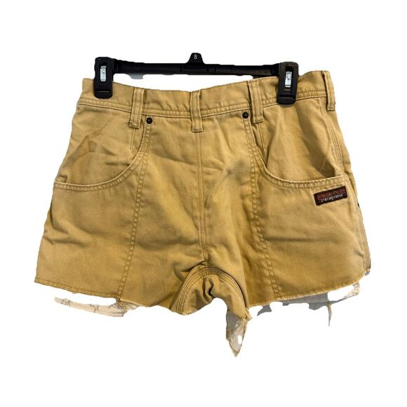 PATAGONIA All Seasons Hemp Canvas Shorts •Women Size 30 Distressed Rattan Tan